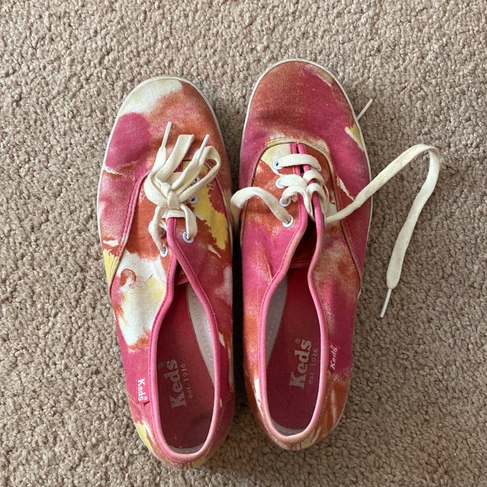 Pink and Yellow Tie Dye Keds
